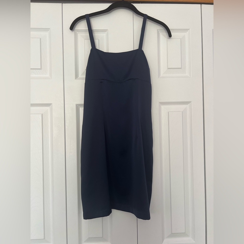 Urban Outfitters Navy Silk Mini Dress